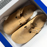 Birkenstock Boston Suede “Latte Cream”