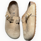 Birkenstock Boston Suede “Latte Cream”