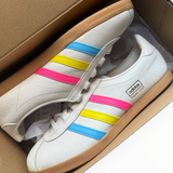 Adidas Trimm Star “size? CMYK White Sky Rush Pink” - on foot