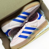 Adidas Gazelle Indoor “Clear Pink Lucid Blue” - on foot
