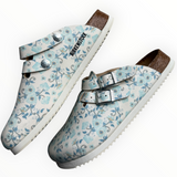 Birkenstock Boston Kay “Blooming Roses Blue” - back