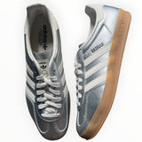Adidas Gazelle Indoor “Silver Metallic Core White” - side