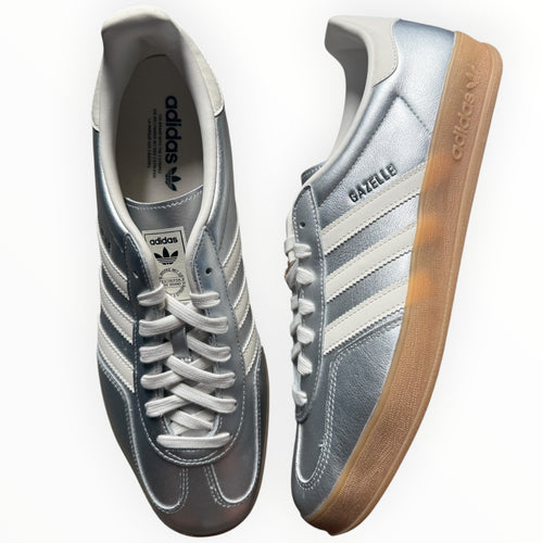 Adidas Gazelle Indoor “Silver Metallic Core White” - side