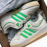 Adidas Rivalry 86 Low “Core White Grey” - on foot