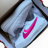 Nike Air Force 1 PLT.AF.ORM “White Fireberry” - on foot