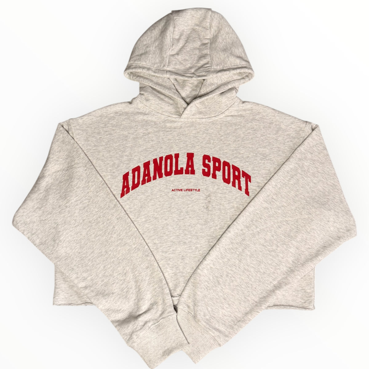 Adanola Cropped Hoody “Light Grey”