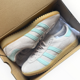 Adidas Bermuda “Putty Mauve Aqua” - on foot