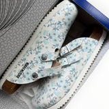Birkenstock Boston Kay “Blooming Roses Blue” - on foot