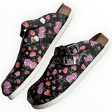 Birkenstock Boston Kay “Blooming Roses Black” - back