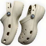 Crocs Classic Platform Clog “Bone” - back