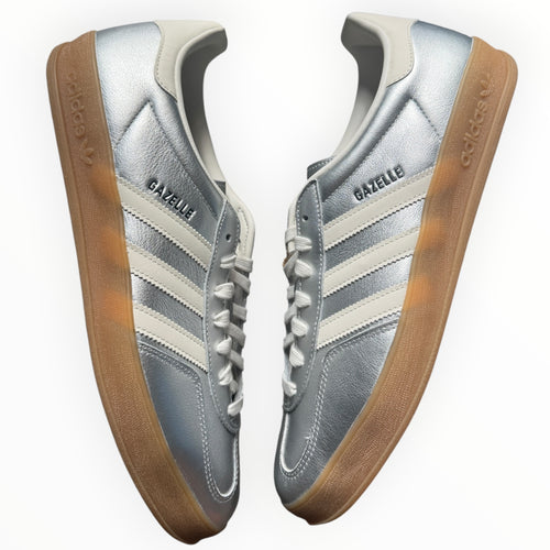 Adidas Gazelle Indoor “Silver Metallic Core White” - front