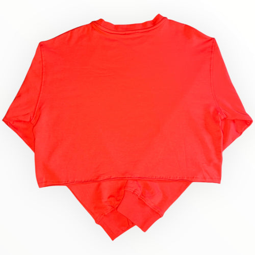 Adanola Cropped Sweatshirt “Apple Red”